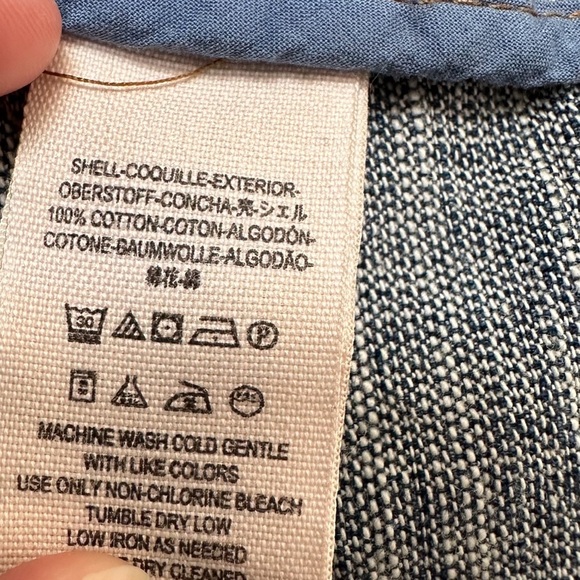 Free People Blue Cropped Jean Jacket - Picture 9 of 12